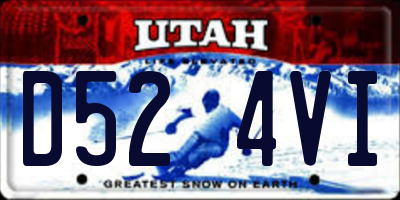 UT license plate D524VI