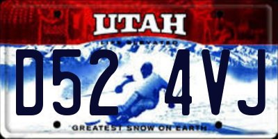 UT license plate D524VJ