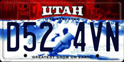 UT license plate D524VN