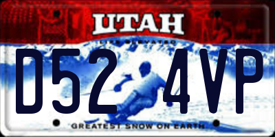 UT license plate D524VP