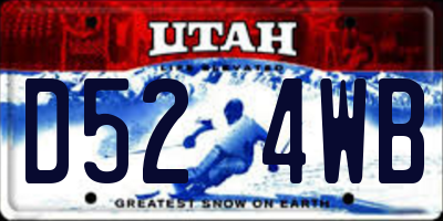 UT license plate D524WB
