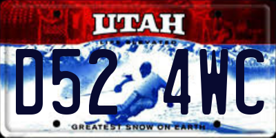 UT license plate D524WC
