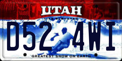 UT license plate D524WI