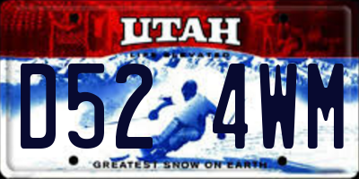 UT license plate D524WM