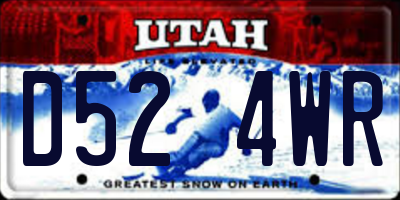 UT license plate D524WR