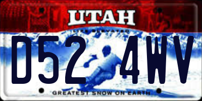 UT license plate D524WV