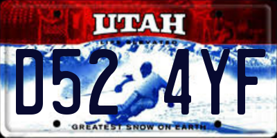 UT license plate D524YF