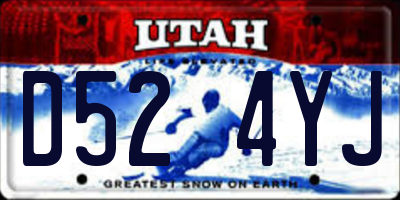 UT license plate D524YJ
