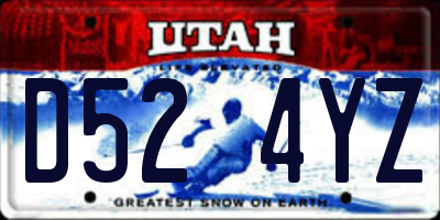 UT license plate D524YZ