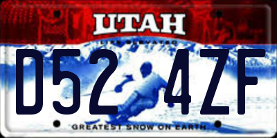 UT license plate D524ZF