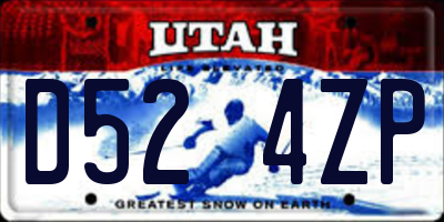 UT license plate D524ZP