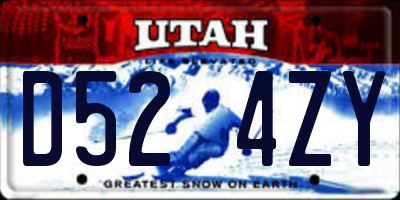 UT license plate D524ZY