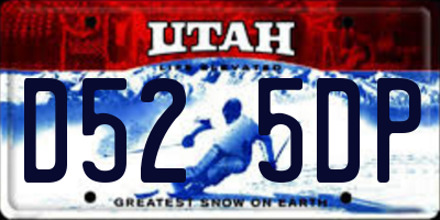 UT license plate D525DP