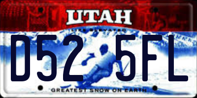 UT license plate D525FL