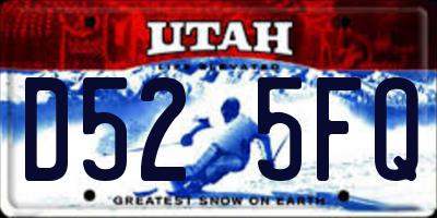 UT license plate D525FQ