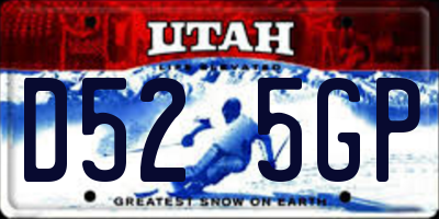 UT license plate D525GP