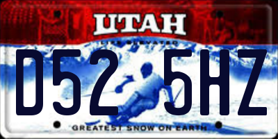 UT license plate D525HZ