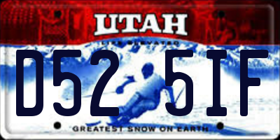 UT license plate D525IF