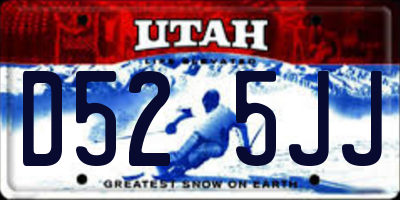 UT license plate D525JJ