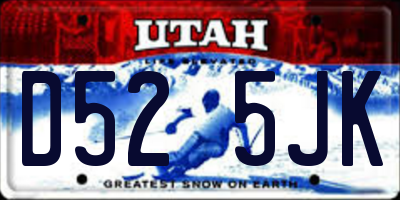 UT license plate D525JK