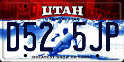 UT license plate D525JP