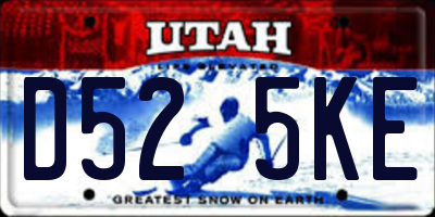 UT license plate D525KE