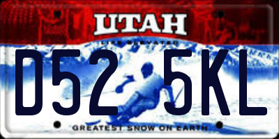UT license plate D525KL