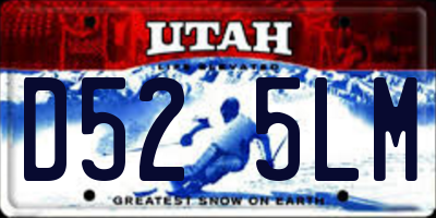 UT license plate D525LM