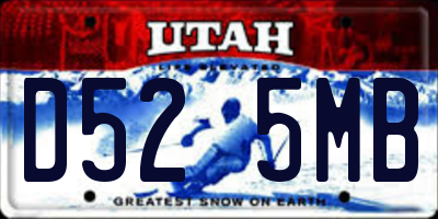 UT license plate D525MB