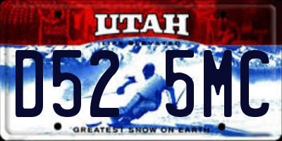 UT license plate D525MC