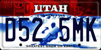UT license plate D525MK