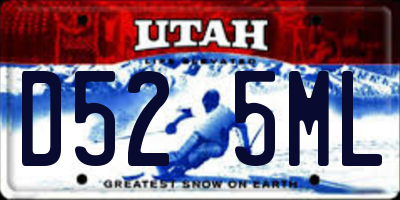 UT license plate D525ML