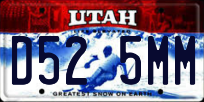 UT license plate D525MM