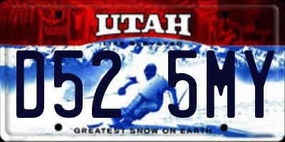 UT license plate D525MY