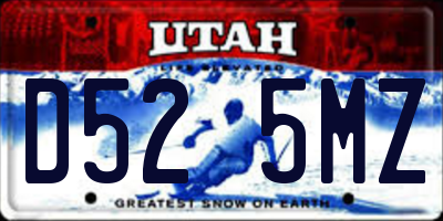 UT license plate D525MZ