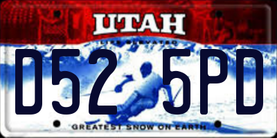UT license plate D525PD