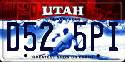 UT license plate D525PI