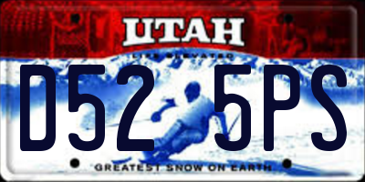 UT license plate D525PS