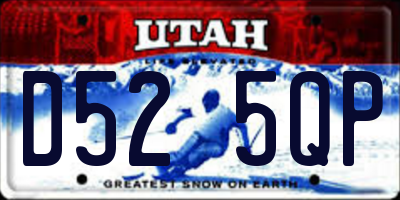 UT license plate D525QP