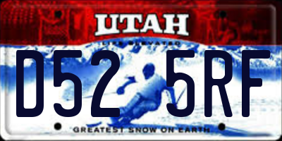 UT license plate D525RF