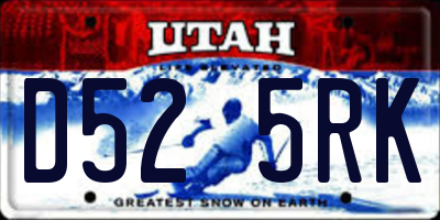 UT license plate D525RK