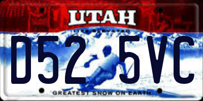 UT license plate D525VC