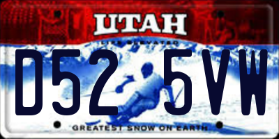 UT license plate D525VW