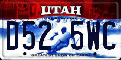 UT license plate D525WC