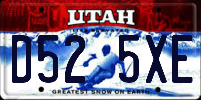 UT license plate D525XE