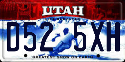 UT license plate D525XH