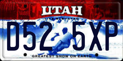 UT license plate D525XP