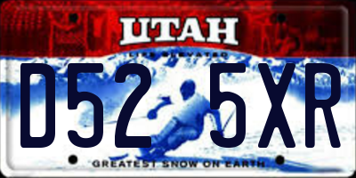 UT license plate D525XR
