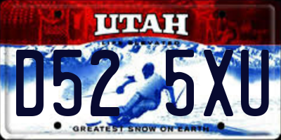 UT license plate D525XU