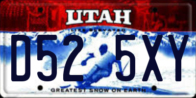 UT license plate D525XY